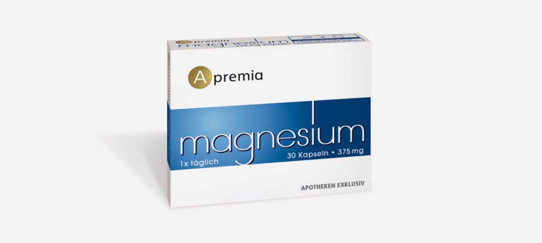 Verpackung Apremia Magnesium Kapseln