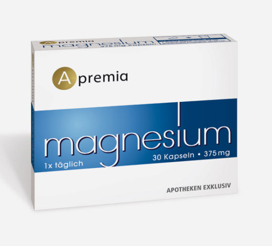 Verpackung Apremia Magnesium Kapseln