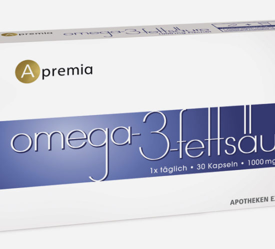 Verpackung Apremia Omega 3 Fettsäure Kapseln