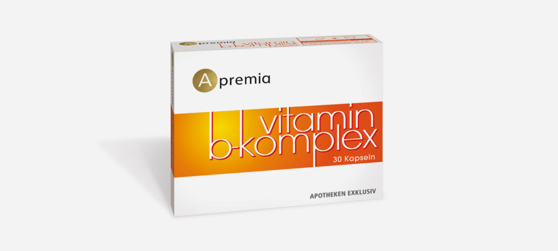 Verpackung Apremia Vitamin B Komplex Kapseln