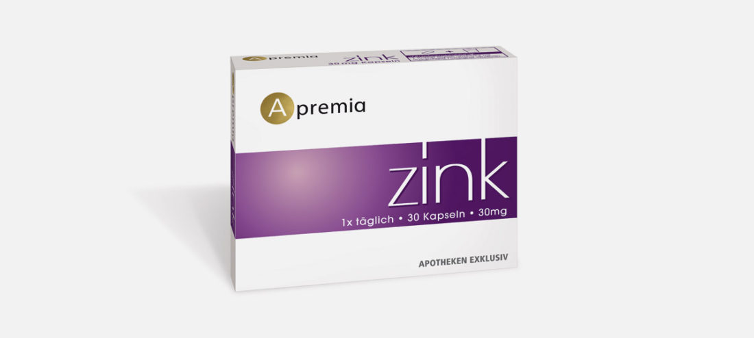 Verpackung Apremia Zink Kapseln