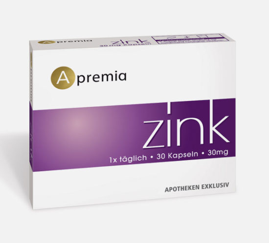 Verpackung Apremia Zink Kapseln