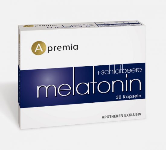 Verpackung Apremia Melatonin Kapseln