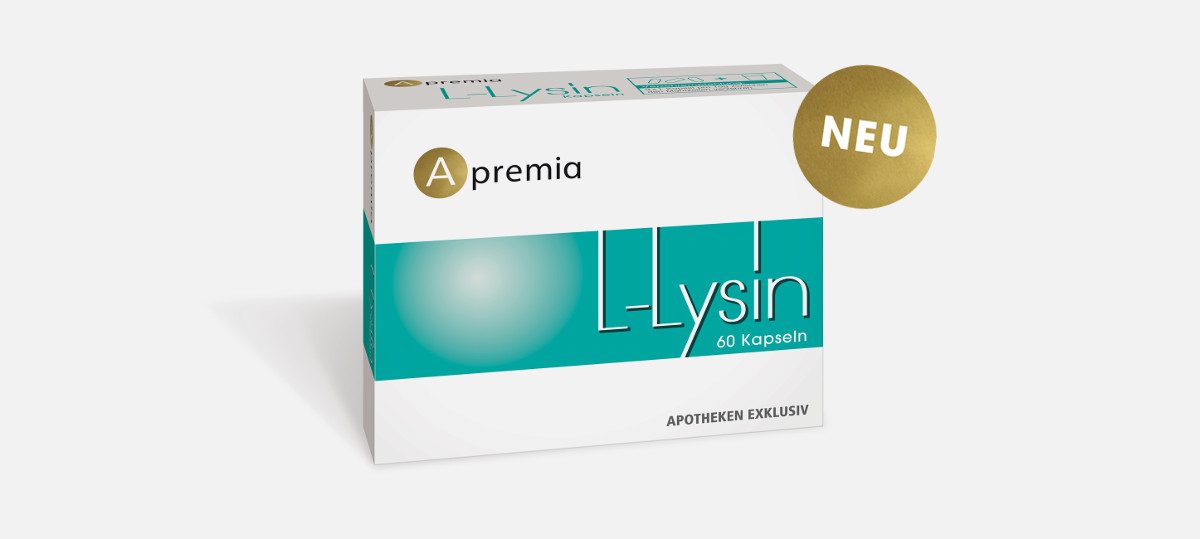 Verpackung Apremia L-Lysin Kapseln